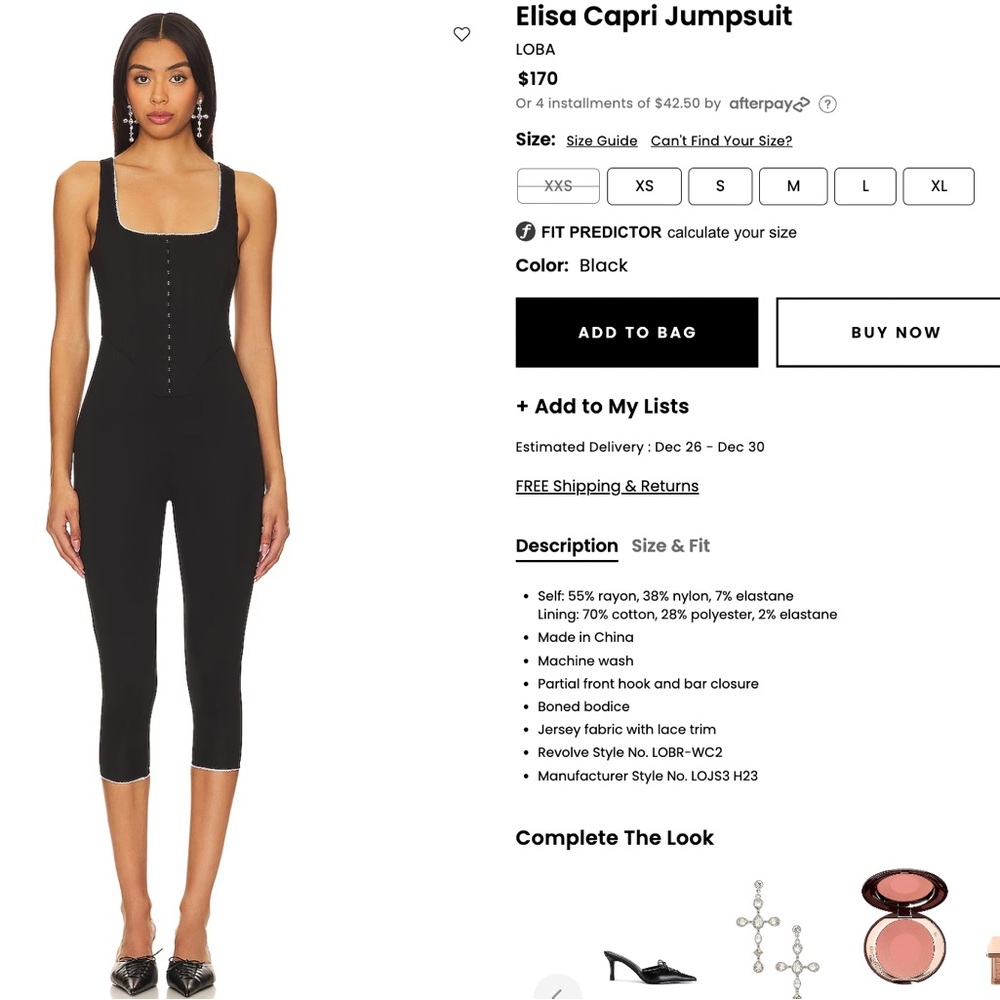 Revolve LOBA Elisa capri jumpsuit